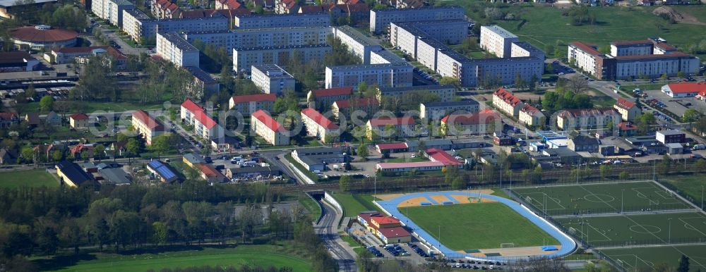 Aerial photograph Falkensee - Grounds of the Sports Park Rose Street in Falkensee in Brandenburg