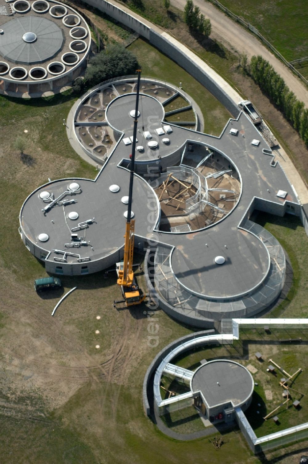 Aerial image Berlin - Site of the animal shelter, also known as the city of animals, destrict Hohenschoenhausen in Berlin in Germany