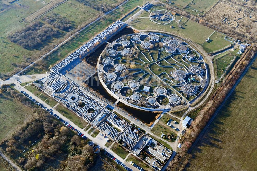 Berlin from the bird's eye view: Site of the animal shelter, also known as the city of animals, destrict Hohenschoenhausen in Berlin in Germany