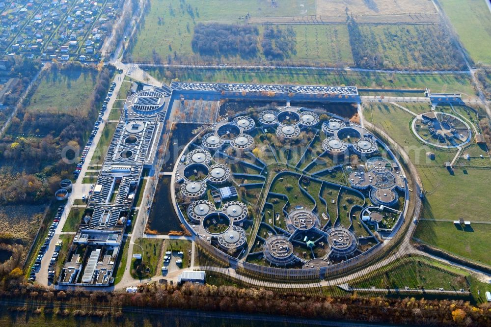 Aerial image Berlin - Site of the animal shelter, also known as the city of animals, destrict Hohenschoenhausen in Berlin in Germany