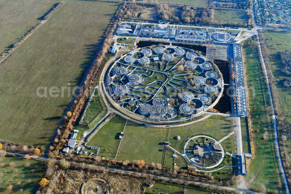 Berlin from the bird's eye view: Site of the animal shelter, also known as the city of animals, destrict Hohenschoenhausen in Berlin in Germany