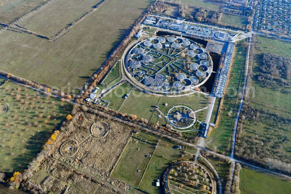 Aerial image Berlin - Site of the animal shelter, also known as the city of animals, destrict Hohenschoenhausen in Berlin in Germany