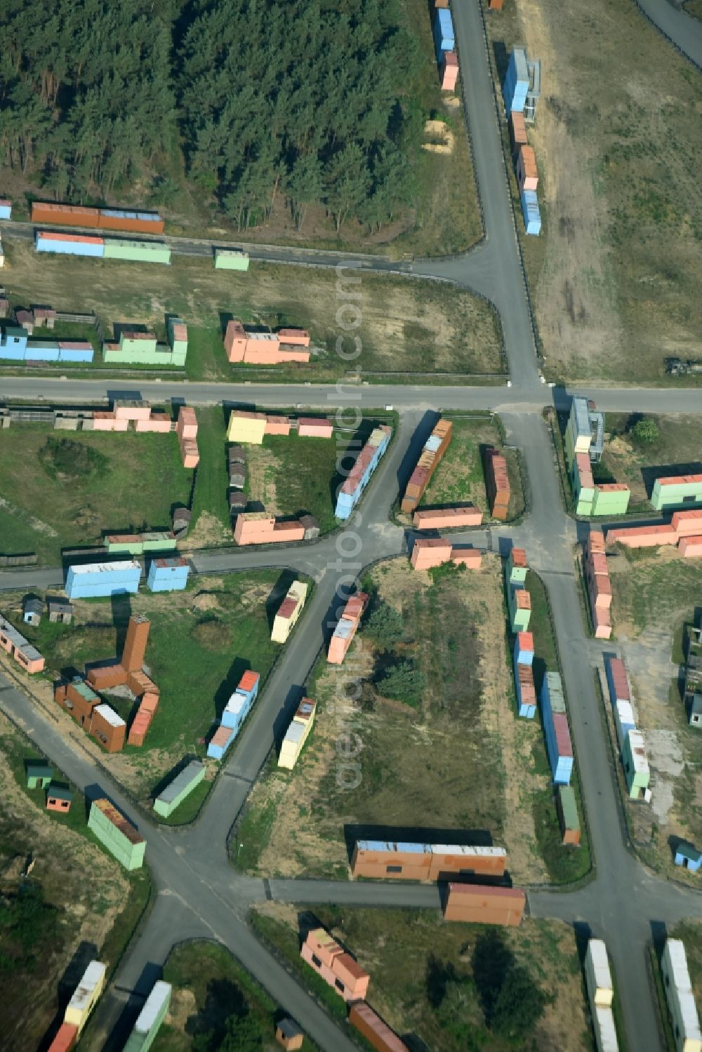 Aerial image Munster - Areal of military training ground in Munster in the state Lower Saxony