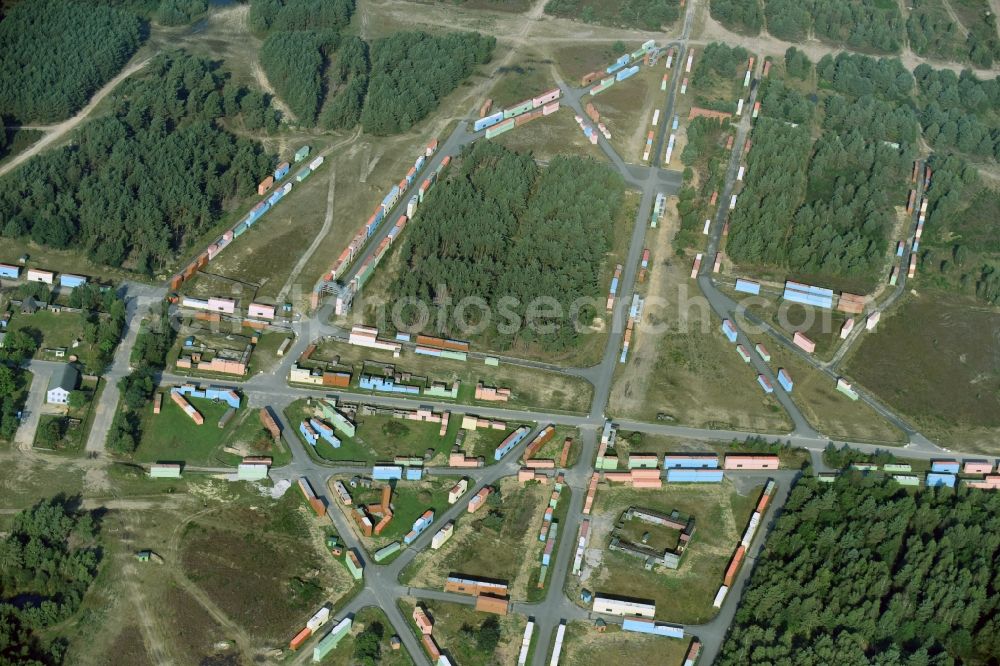 Aerial image Munster - Areal of military training ground in Munster in the state Lower Saxony