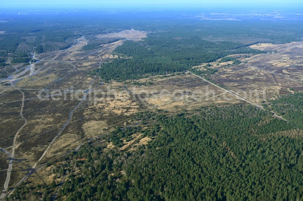 Aerial photograph Munster - Areal of military training ground in Munster in the state Lower Saxony