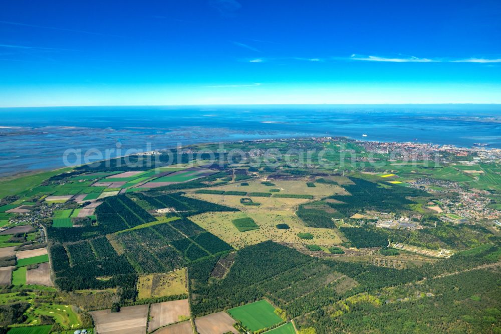 Aerial photograph Cuxhaven - Areal of military training ground in Cuxhaven in the state Lower Saxony, Germany