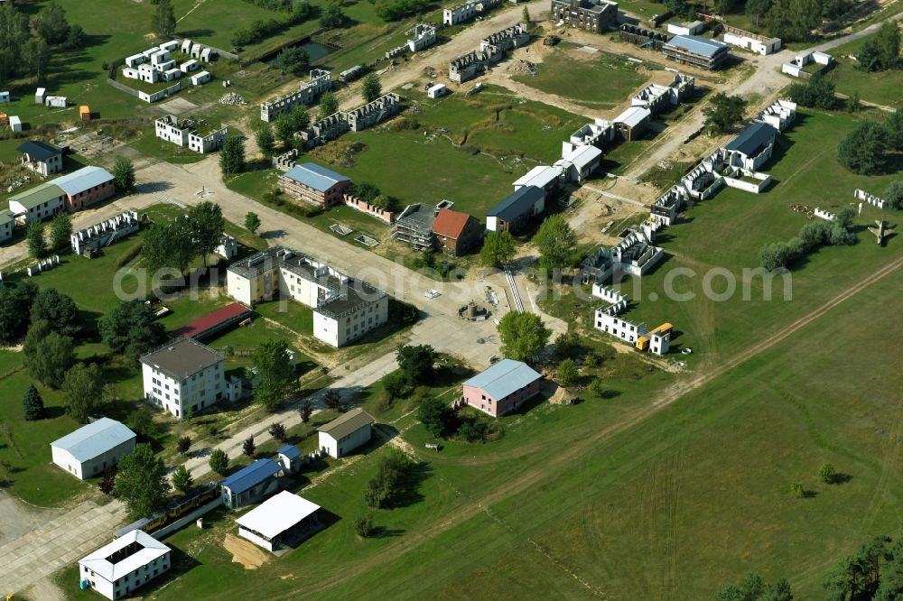 Aerial photograph Planebruch - Areal of military training ground and house fighting and melee training center in Planebruch in the state Brandenburg