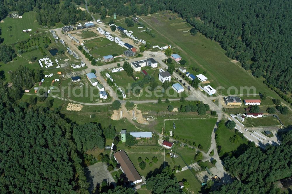 Aerial photograph Planebruch - Areal of military training ground and house fighting and melee training center in Planebruch in the state Brandenburg