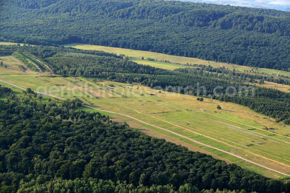 Aerial photograph Bad Frankenhausen - Areal of military training ground in Bad Frankenhausen in the state Thuringia