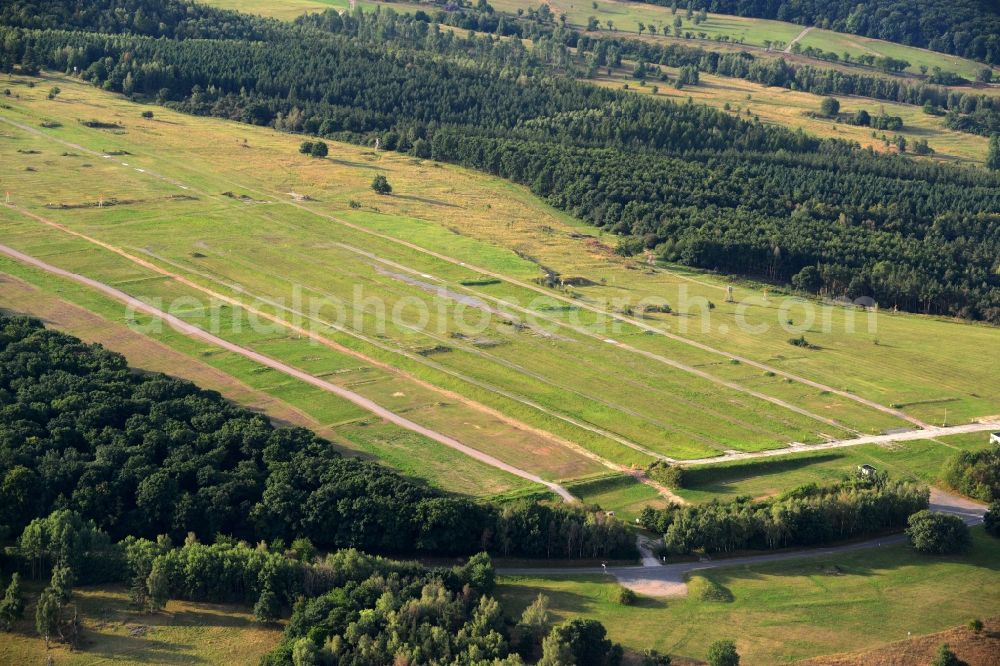 Bad Frankenhausen from the bird's eye view: Areal of military training ground in Bad Frankenhausen in the state Thuringia