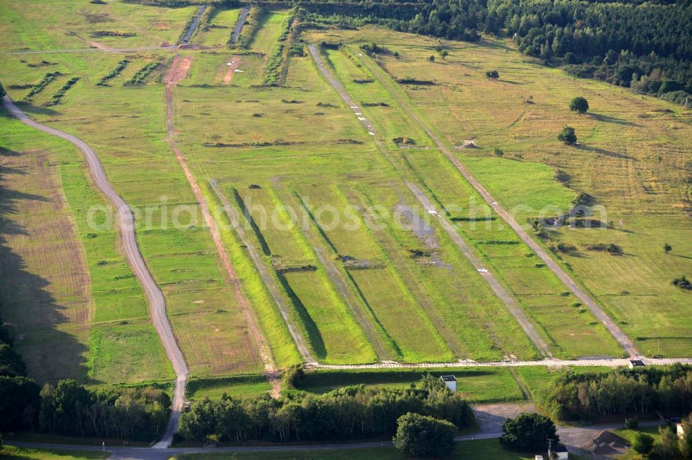 Bad Frankenhausen from the bird's eye view: Areal of military training ground in Bad Frankenhausen in the state Thuringia