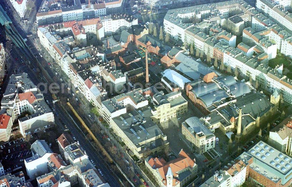 Aerial image Berlin - Prenzlauer Berg - Gelände der umgebauten Kulturbrauerei Berlin - Prenzlauer Berg an der Schönhauser Allee.