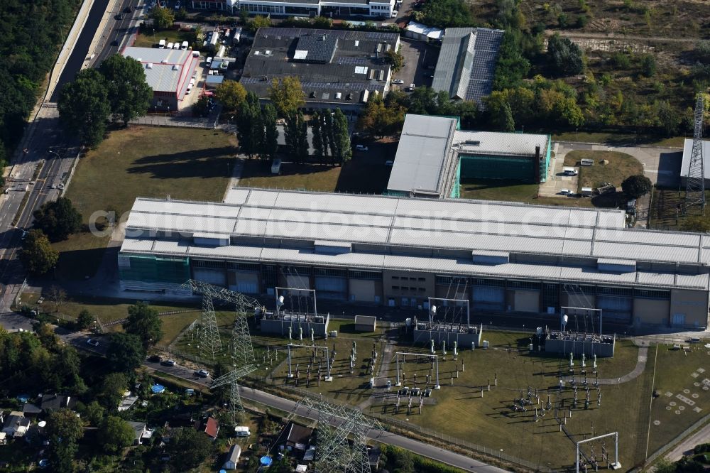 Aerial image Berlin - Site of the substation for voltage conversion and electrical power supply Rummelsburger Landstrasse in Berlin