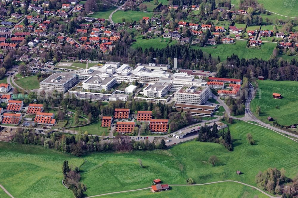 Aerial photograph Murnau am Staffelsee - Hospital grounds of the Clinic in Murnau am Staffelsee in the state Bavaria, Germany