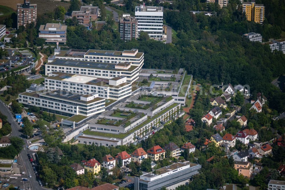 Aerial image Würzburg - Clinic grounds of the university hospital in Wuerzburg in the state Bavaria, Germany