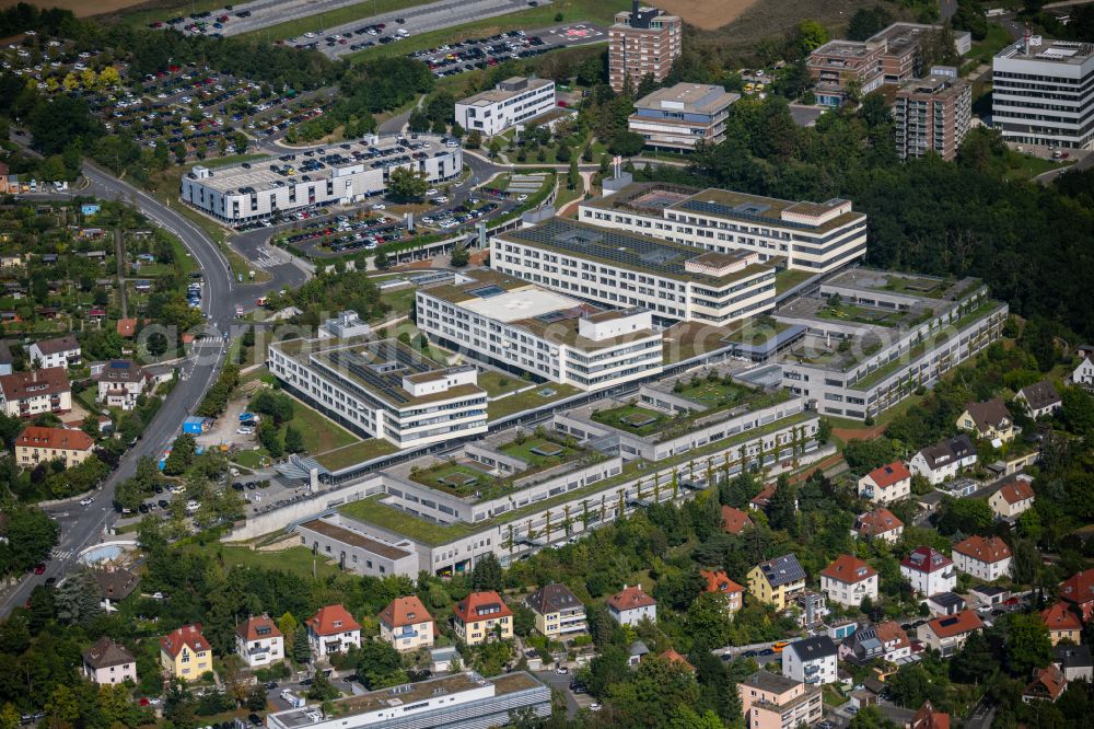 Aerial photograph Würzburg - Clinic grounds of the university hospital in Wuerzburg in the state Bavaria, Germany