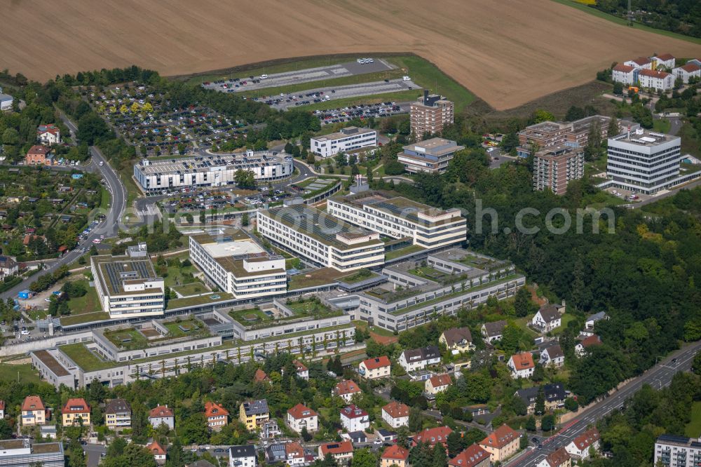 Würzburg from the bird's eye view: Clinic grounds of the university hospital in Wuerzburg in the state Bavaria, Germany