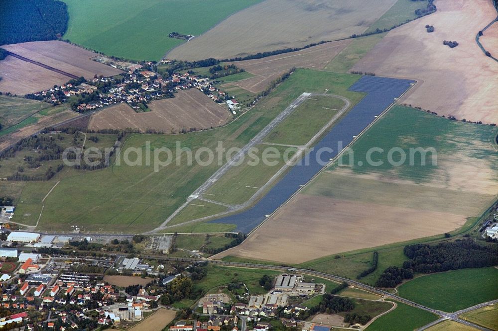 Aerial image Kamenz - Area of the airfield / airport Kamenz in Saxony