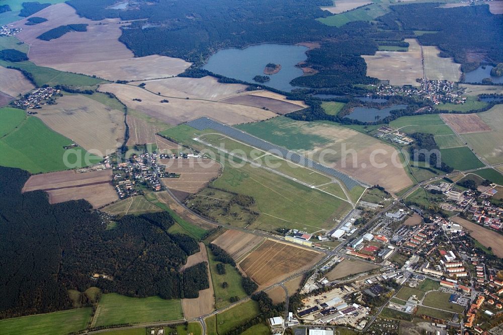 Aerial photograph Kamenz - Area of the airfield / airport Kamenz in Saxony