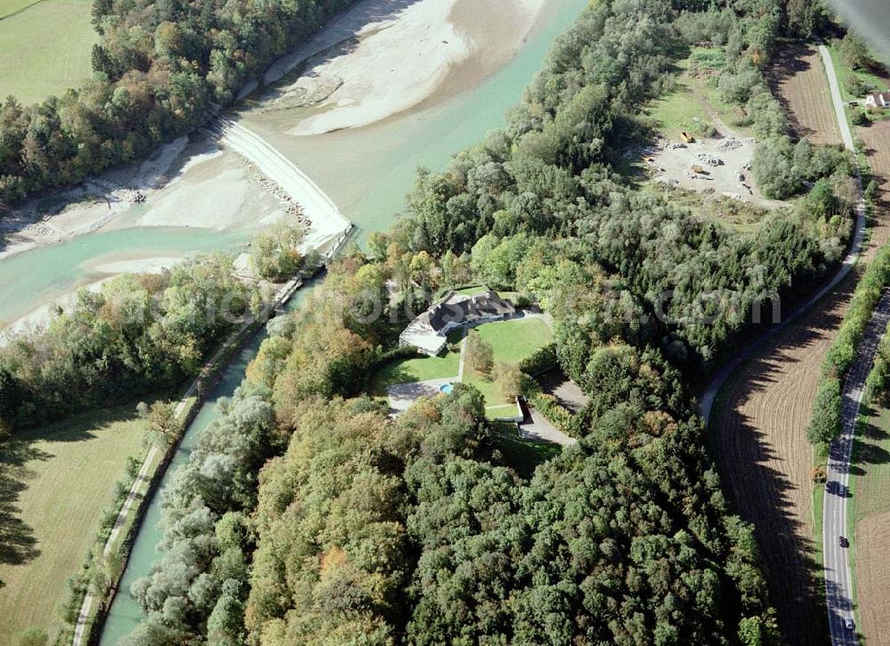 Freilassing / Bayern from above - Gelände der Villa Zeller der Unternehmensgruppe MAX AICHER in Freilassing.