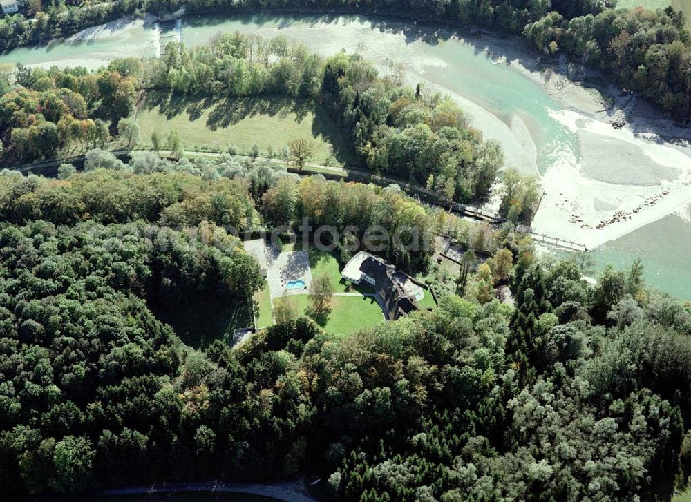 Aerial image Freilassing / Bayern - Gelände der Villa Zeller der Unternehmensgruppe MAX AICHER in Freilassing.