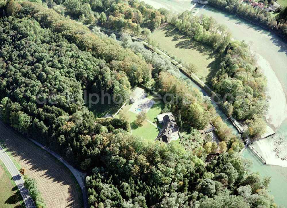 Aerial photograph Freilassing / Bayern - Gelände der Villa Zeller der Unternehmensgruppe MAX AICHER in Freilassing.