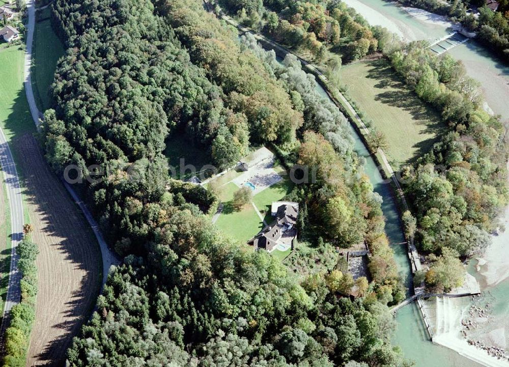 Freilassing / Bayern from above - Gelände der Villa Zeller der Unternehmensgruppe MAX AICHER in Freilassing.