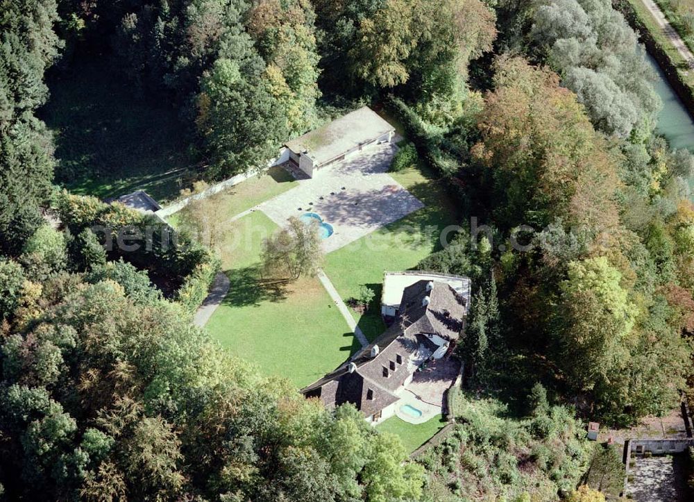 Freilassing / Bayern from above - Gelände der Villa Zeller der Unternehmensgruppe MAX AICHER in Freilassing.