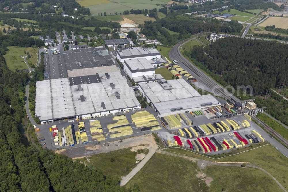 Aerial image Warstein - Grounds of the Warsteiner brewery in Warstein in North Rhine-Westphalia