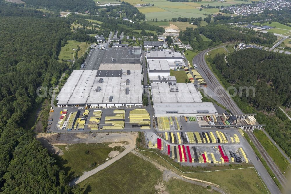 Aerial photograph Warstein - Grounds of the Warsteiner brewery in Warstein in North Rhine-Westphalia