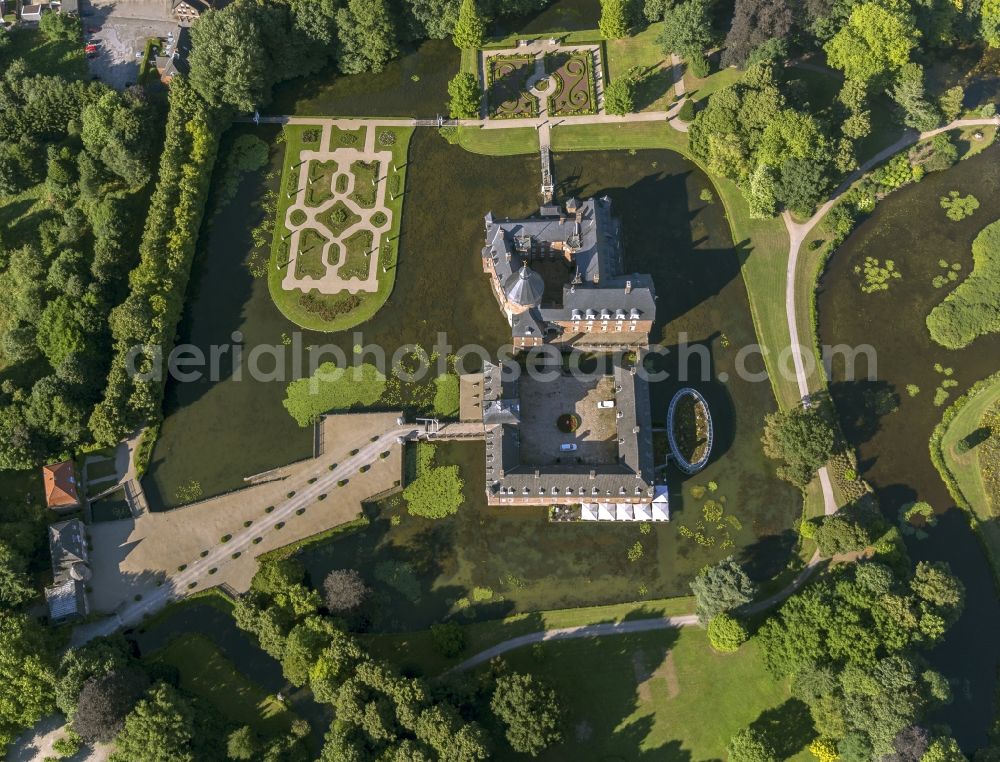 Aerial photograph Isselburg - Grounds of the moated castle Anhalt near Isselburg in North Rhine-Westphalia