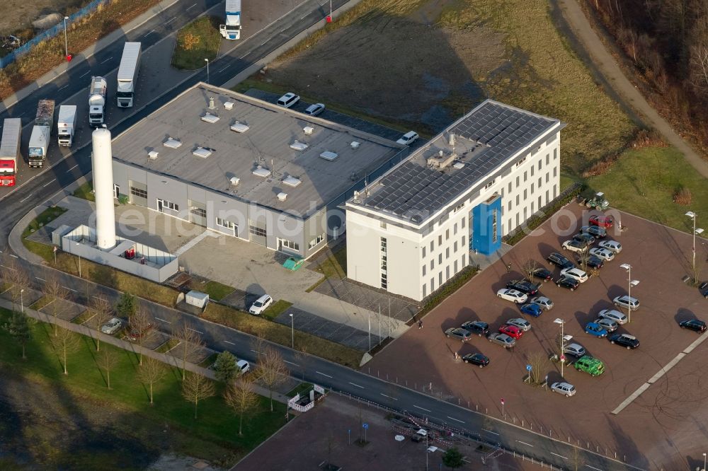 Aerial photograph Herten - Site of the hydrogen - Competence Centre H2Herten on the surface of the former mine Ewaldin Herten in North Rhine-Westphalia