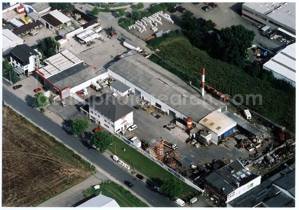 Köln from above - Gelände der WERNER DIENER GmbH & Co KG an der Niederkasseler Straße in 51147 Köln.