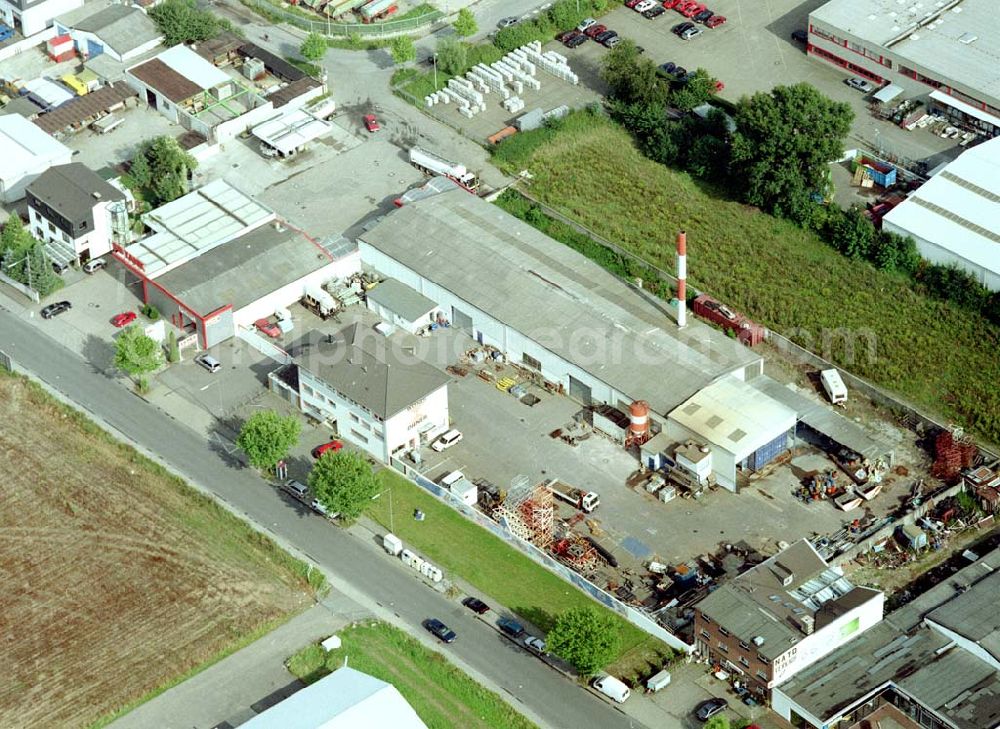 Aerial image Köln - Gelände der WERNER DIENER GmbH & Co KG an der Niederkasseler Straße in 51147 Köln.