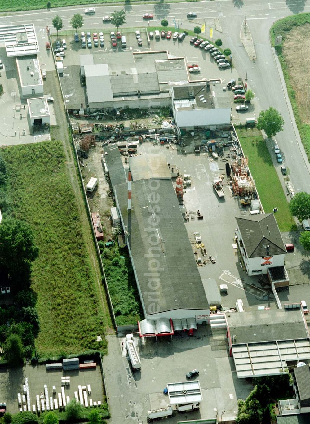 Aerial image Köln - Gelände der WERNER DIENER GmbH & Co KG an der Niederkasseler Straße in 51147 Köln.