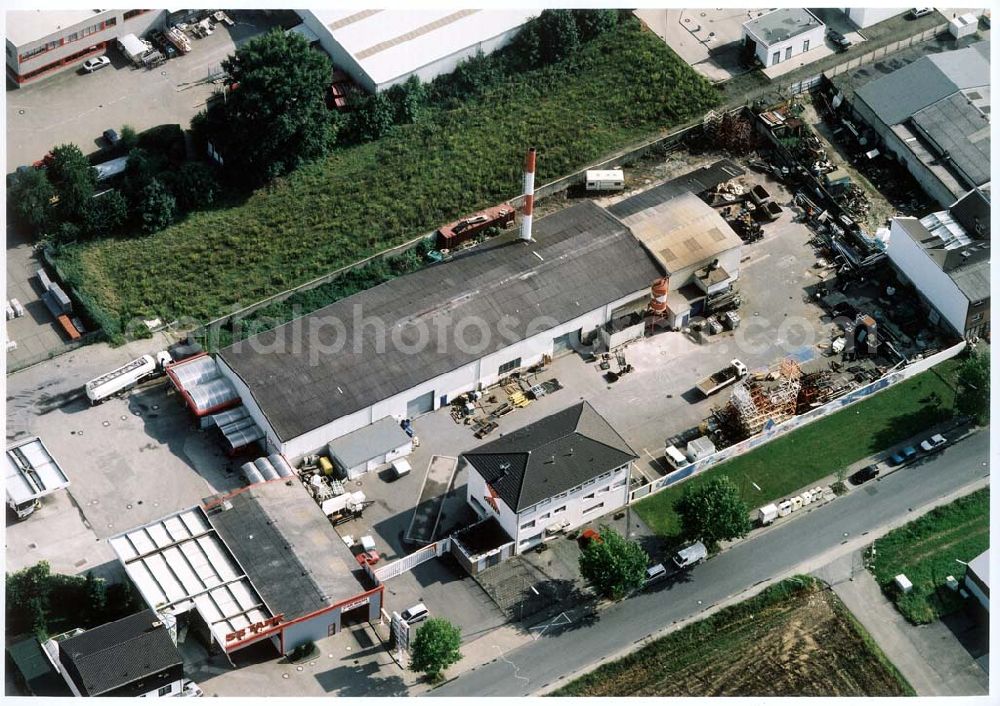 Aerial image Köln - Gelände der WERNER DIENER GmbH & Co KG an der Niederkasseler Straße in 51147 Köln.