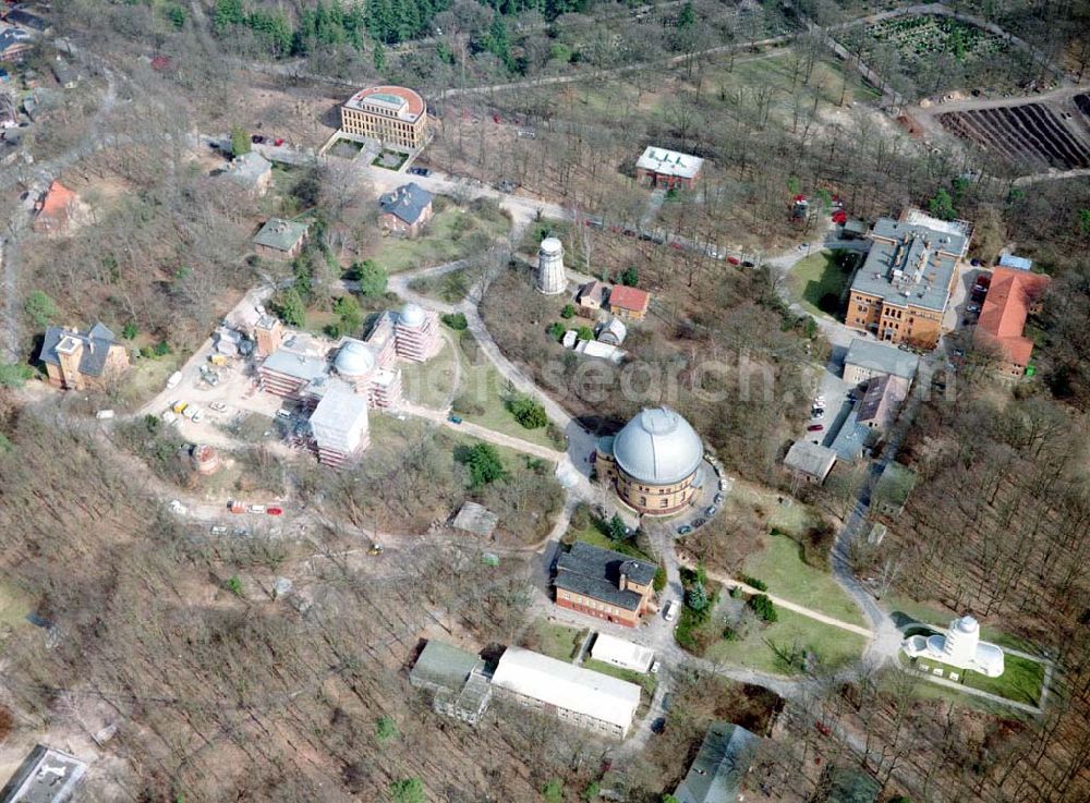 Potsdam / BRB from the bird's eye view: Gelände des Wissenschaftsparks Albert Einstein und des Geoforschungszentrums auf dem Telegraphenberg in Potsdam