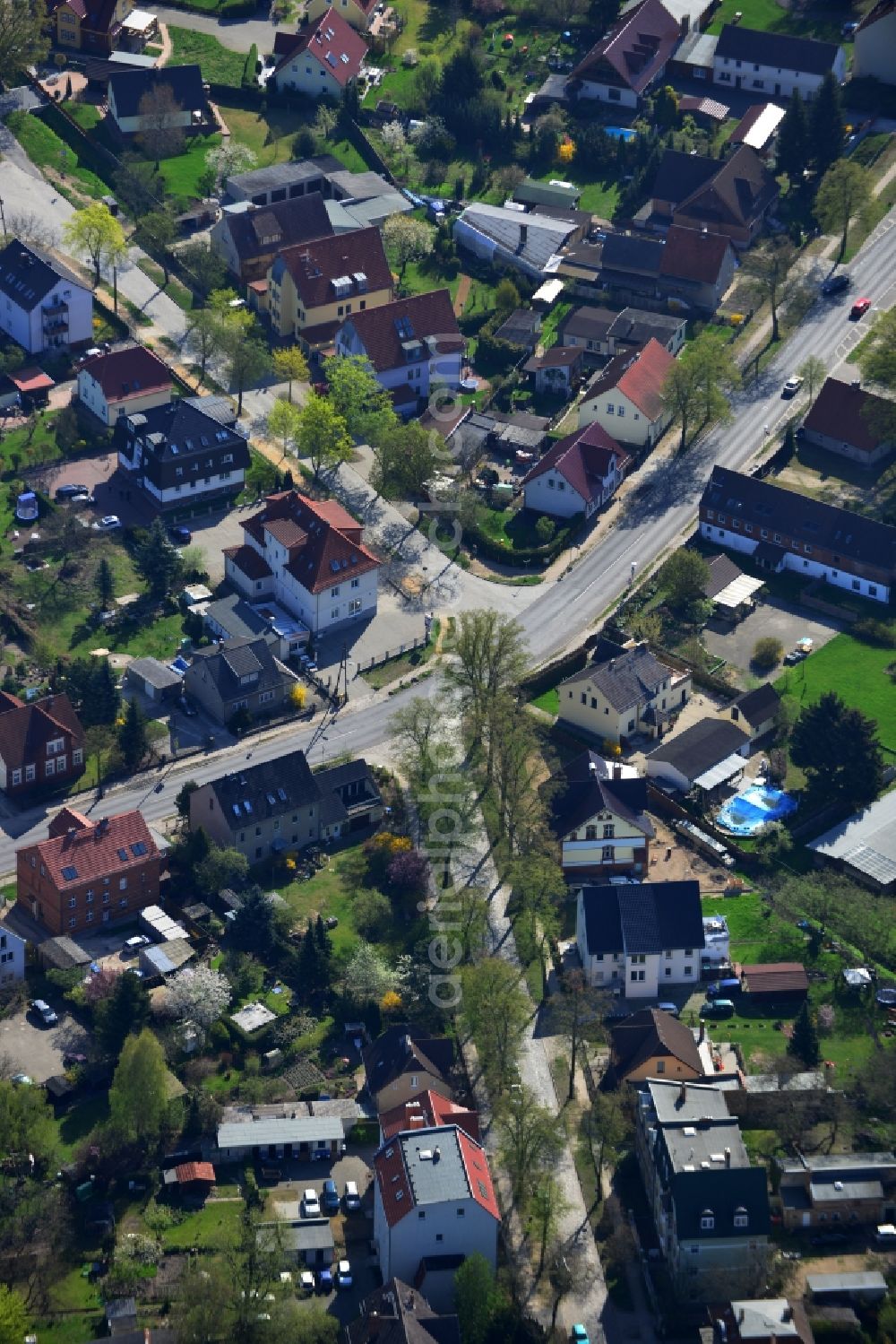 Aerial photograph Falkensee - Grounds of the residential areas on the Falkenhagener street in Falkensee in Brandenburg