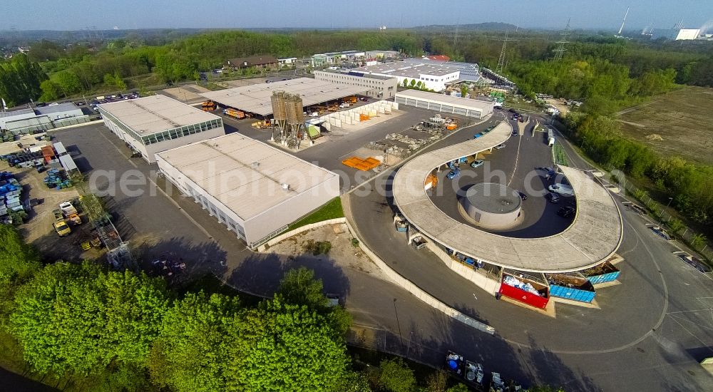 Marl from above - Site of the ZBH Central depot Marl with recycling in urban yard Brassertstrasse in Marl in North Rhine-Westphalia