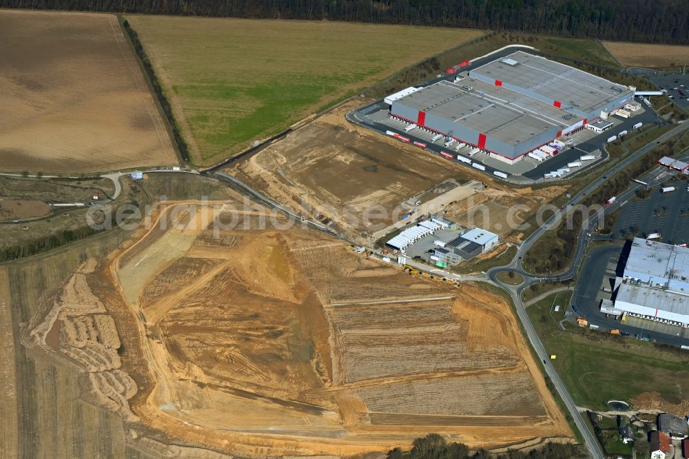 Möckmühl from above - Building complex and grounds of the logistics center Kaufland Logistik Moeckmuehl in Moeckmuehl in the state Baden-Wuerttemberg, Germany