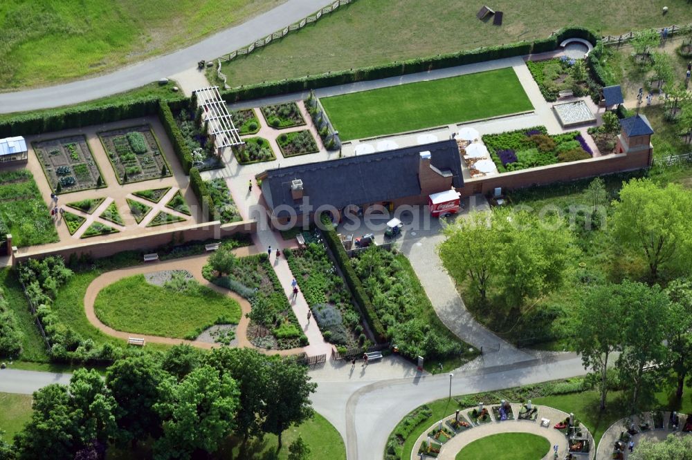 Aerial image Berlin - Centre of the International gerden exibition IGA 2017 in the district of Marzahn-Hellersdorf in Berlin