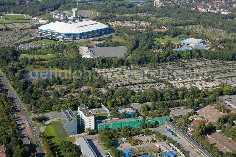 Aerial image Gelsenkirchen - View of the main office of the Gelsenwasser AG in Gelsenkirchen in the state North Rhine-Westphalia