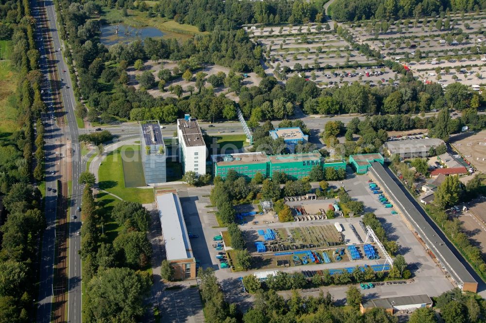 Aerial photograph Gelsenkirchen - View of the main office of the Gelsenwasser AG in Gelsenkirchen in the state North Rhine-Westphalia