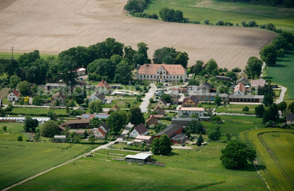 Gotthun from above - View of the town Gotthun in the state of Mecklenburg-West Pomerania