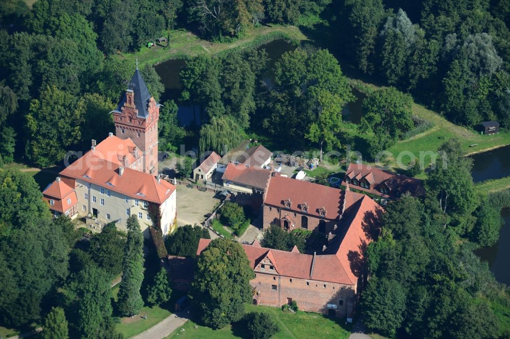 Aerial photograph Plattenburg - Plate castle - a moated castle in the office free community plate castle district Prignitz in the northwest of Brandenburg