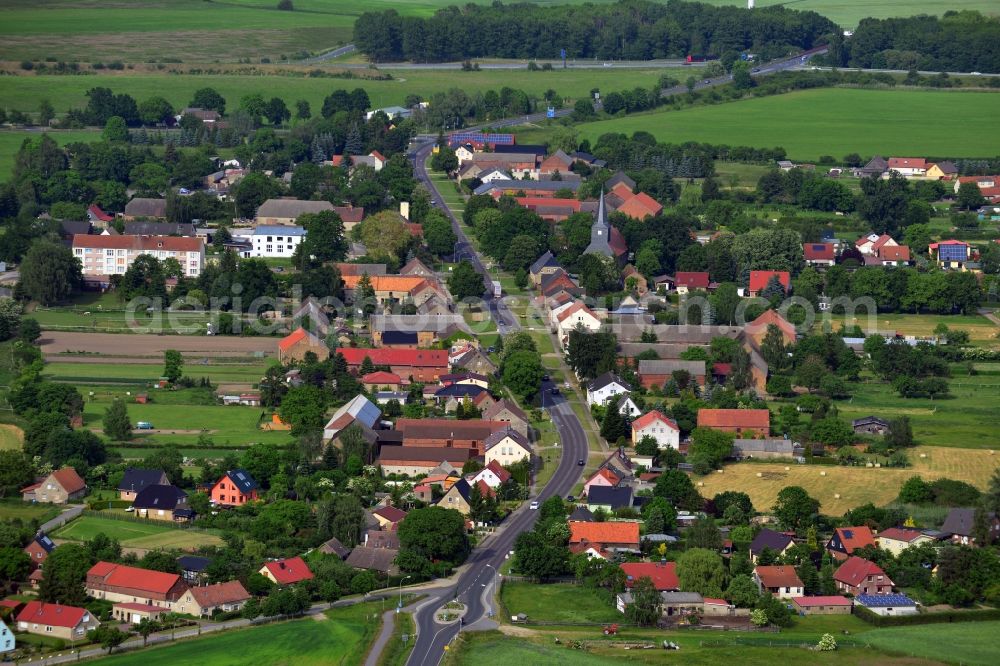 Aerial image Dabergotz - Town view of Dabergotz in the state Brandenburg