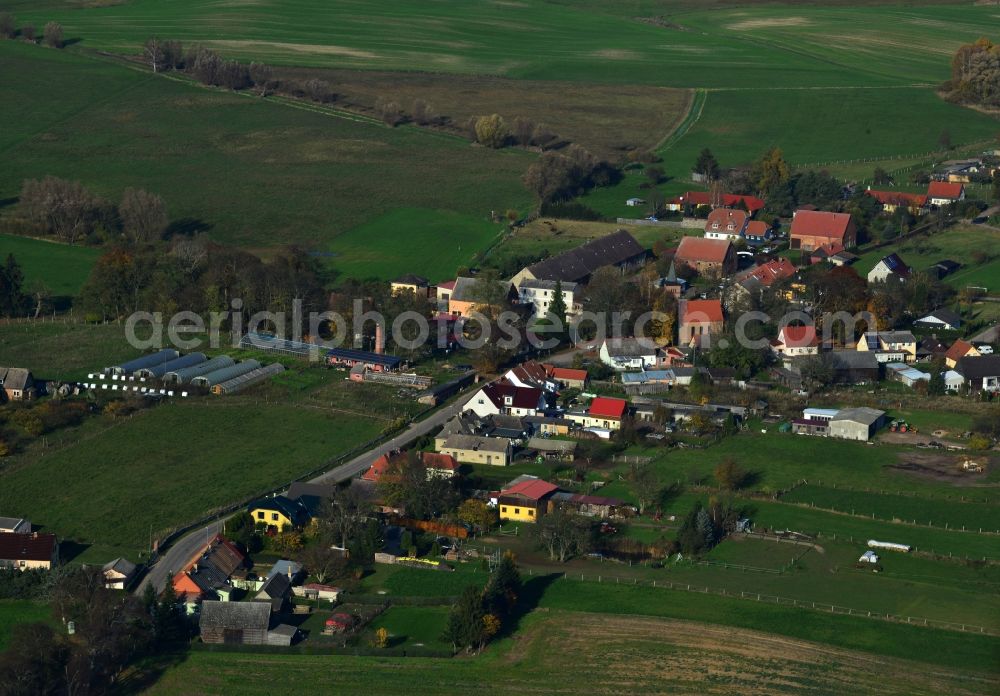 Friedrichswalde from the bird's eye view: Municipality view of Friedrichswalde im Bundesland Brandenburg