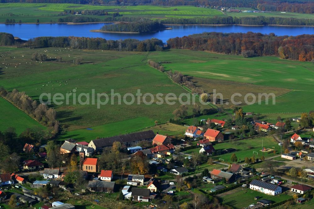 Aerial image Friedrichswalde - Municipality view of Friedrichswalde im Bundesland Brandenburg