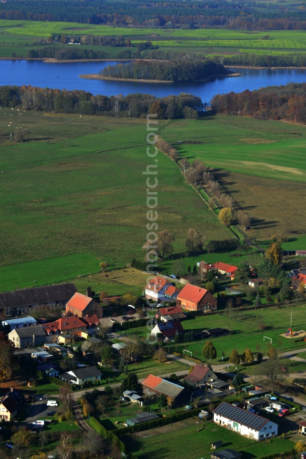 Aerial photograph Friedrichswalde - Municipality view of Friedrichswalde im Bundesland Brandenburg