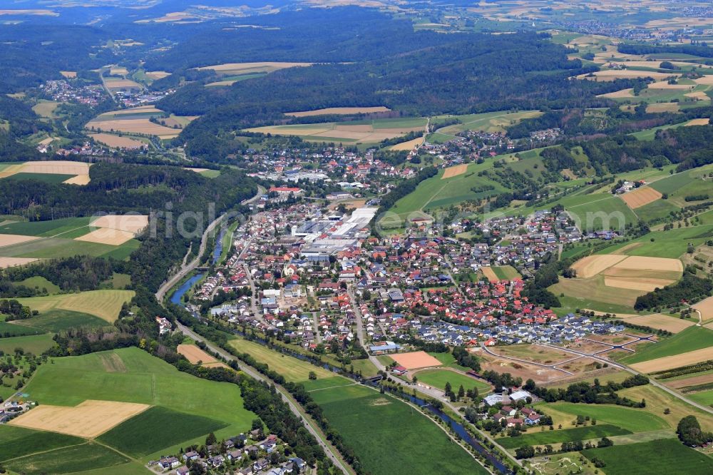 Aerial image Wutöschingen - Community Wutoeschingen in the state Baden-Wuerttemberg, Germany